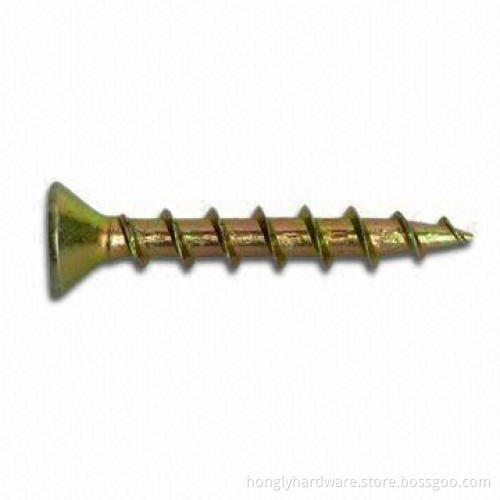 Chipboard Screw with 320 to 450HV Core Hardness, Made of C1022 Steel